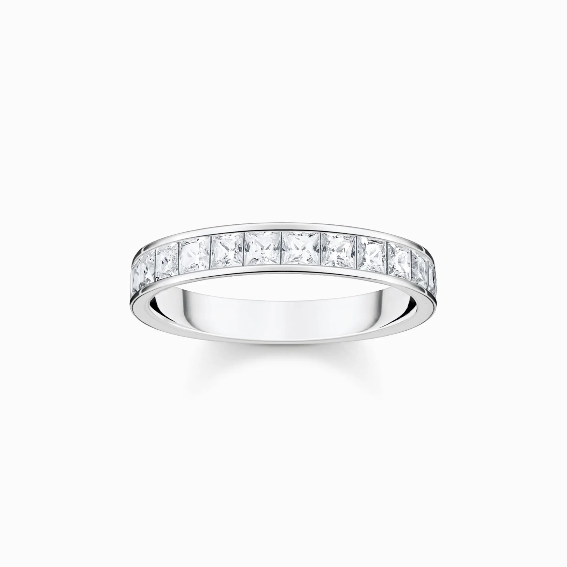 Cheap Bague avec pierres blanches pavé argent Femme Bagues|Argent 925