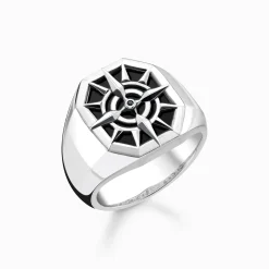 Best Bague boussole noir Femme Bagues|Bagues
