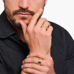 Discount Bague écailles de crocodile dorée Femme Bagues|Placage Or 18 Carats - Argent 925