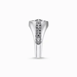 Hot Bague croix pierres noires Femme Bagues|Bagues