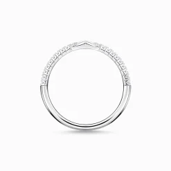 Sale Bague infinité avec pierres blanches argent Femme Bagues|Argent 925