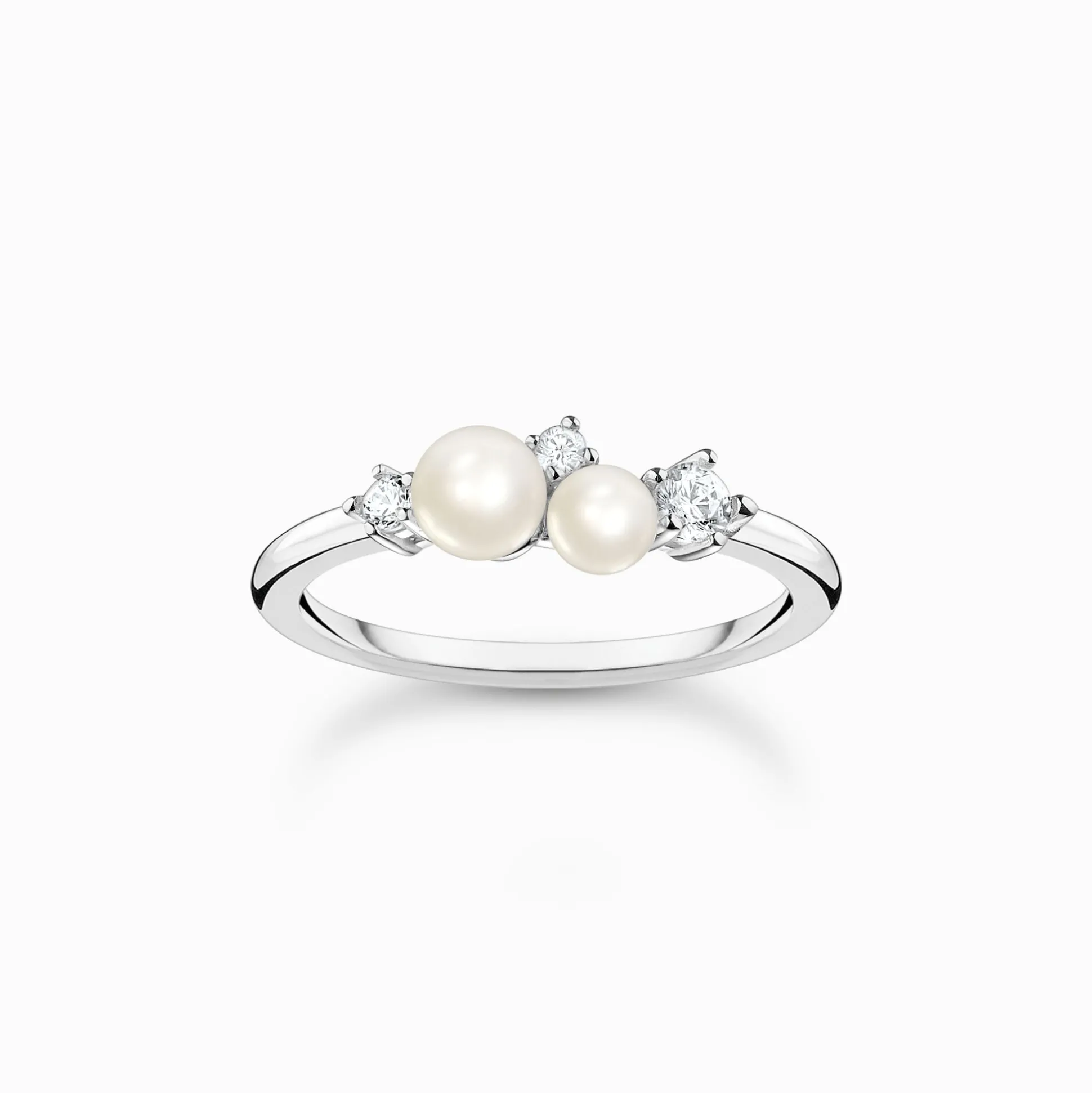 Best Bague perles avec pierres blanches argent Femme Bagues|Argent 925