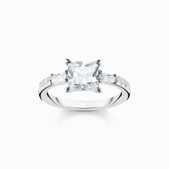 Flash Sale Bague pierres blanches argent Femme Bagues|Argent 925
