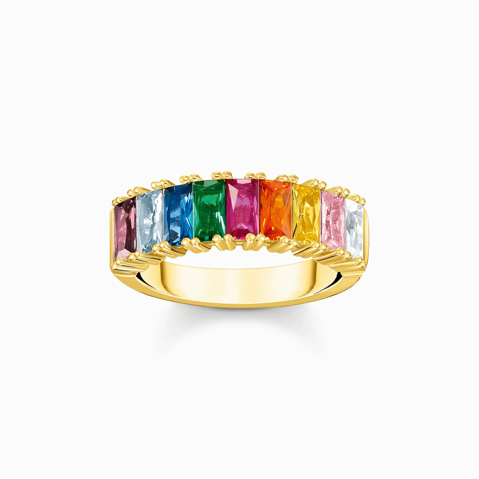Cheap Bague pierres colorées or Femme Bagues