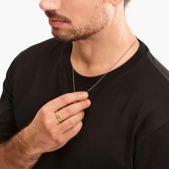 Clearance Bague ruban plaquée or, ornée de gemmes noires et de motifs Femme Bagues|Bagues