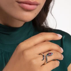 New Bague serpent argent Femme Bagues