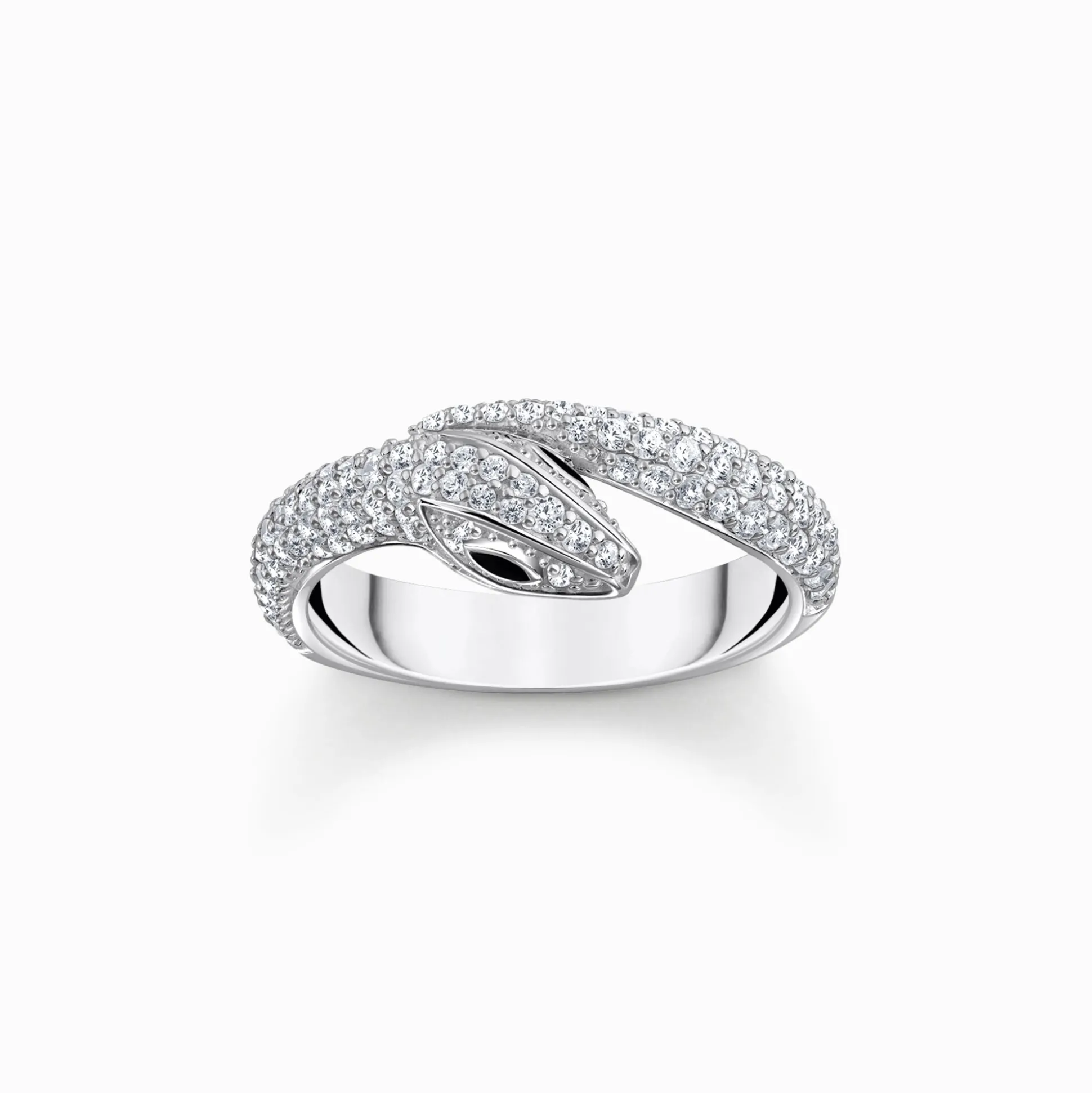 Online Bague serpent en argent avec zircon blanc Femme Bagues|Argent 925