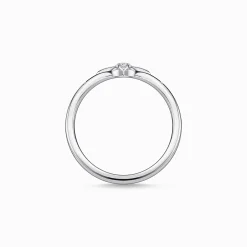 Fashion Bague étoile pierres argent Femme Bagues