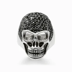 Shop Bague tête de mort avec pavé Femme Bagues|Bagues