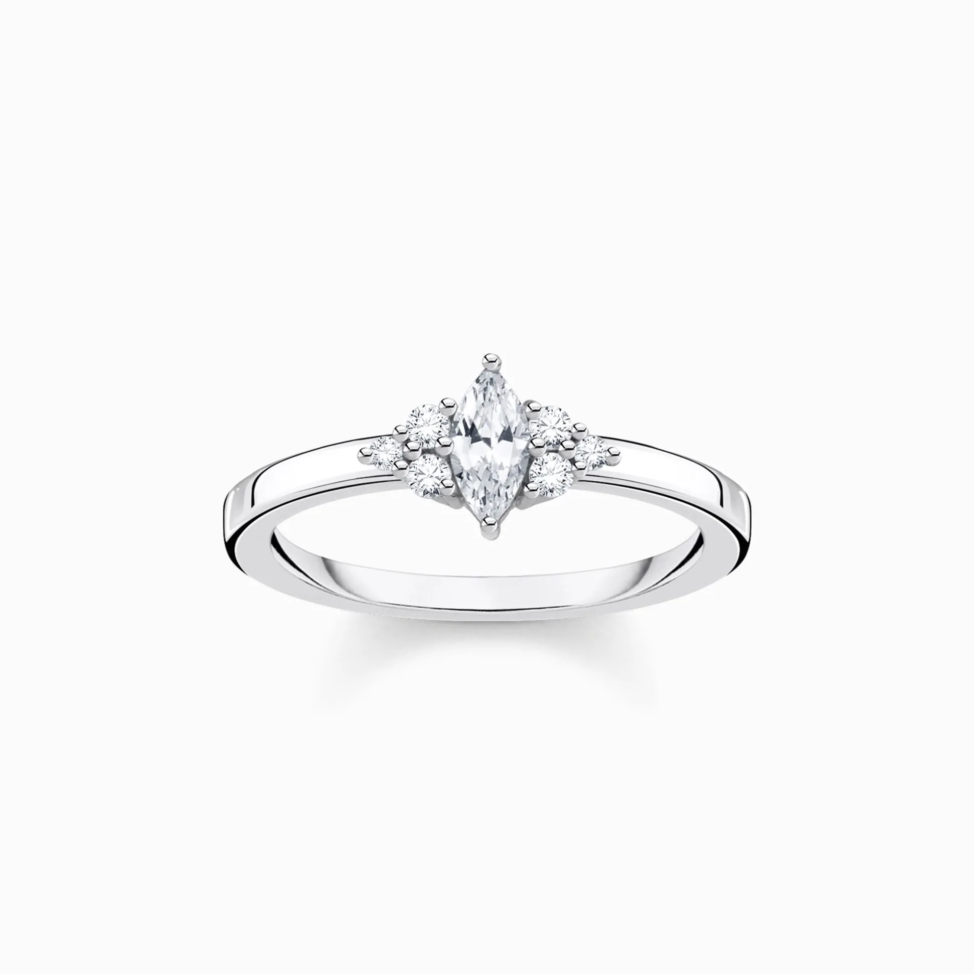 Sale Bague vintage blanche pierres argent Femme Bagues