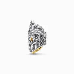 Fashion Bead tête de mort chevalier Femme Beads|Placage Or 18 Carats - Argent 925