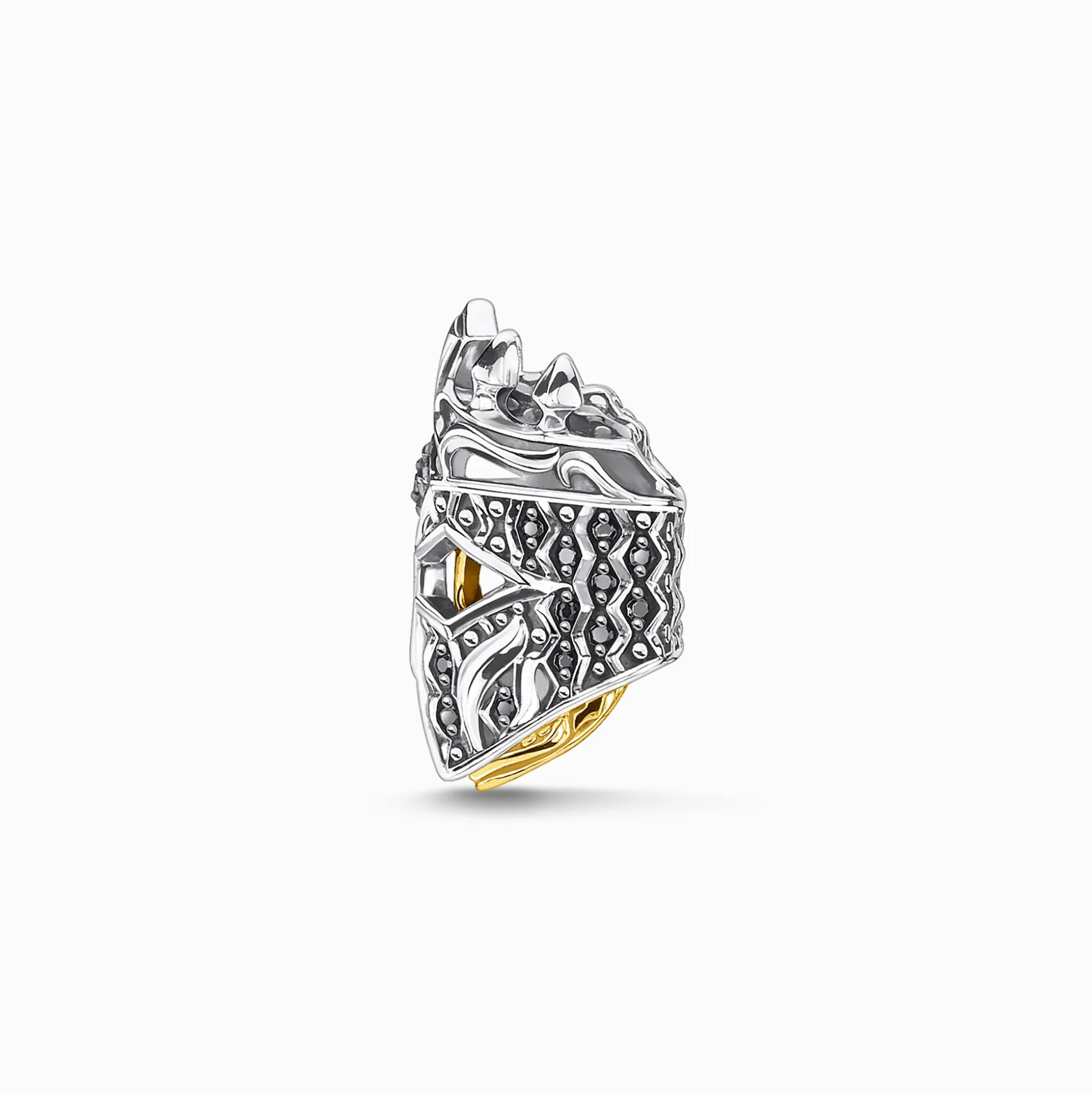Fashion Bead tête de mort chevalier Femme Beads|Placage Or 18 Carats - Argent 925