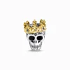 New Bead tête de mort couronne Femme Beads|Placage Or 18 Carats - Argent 925