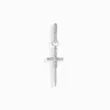 Cheap Boucle d'oreille simple en argent avec épée et pierres blanches Femme Créoles|Clous D’oreilles & Créoles
