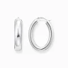 Outlet Boucles d'oreilles argentées à gros anneaux Femme Créoles