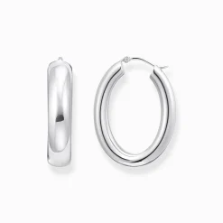 Outlet Boucles d'oreilles argentées à gros anneaux Femme Créoles