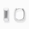 Discount Boucles d'oreilles en argent de forme angulaire Femme Créoles|Argent 925