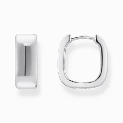 Discount Boucles d'oreilles en argent de forme angulaire Femme Créoles|Argent 925