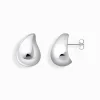 Sale Boucles d'oreilles en argent en forme de goutte organique Femme Boucles D'oreilles|Argent 925