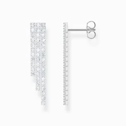 Best Sale Boucles d'oreilles en argent avec zircon blanc en forme de cascade Femme Boucles D'oreilles|Argent 925