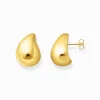 Discount Boucles d'oreilles plaquées or en forme de goutte organique Femme Boucles D'oreilles