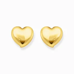 Clearance Boucles d'oreilles plaquées or en forme de cœur Femme Boucles D'oreilles|Placage Or 18 Carats - Argent 925