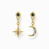 Clearance Boucles d'oreilles Royalty étoile & lune or Femme Boucles D'oreilles