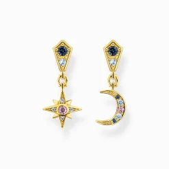 Clearance Boucles d'oreilles Royalty étoile & lune or Femme Boucles D'oreilles