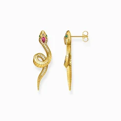 New Boucles d'oreilles serpent or Femme Boucles D'oreilles