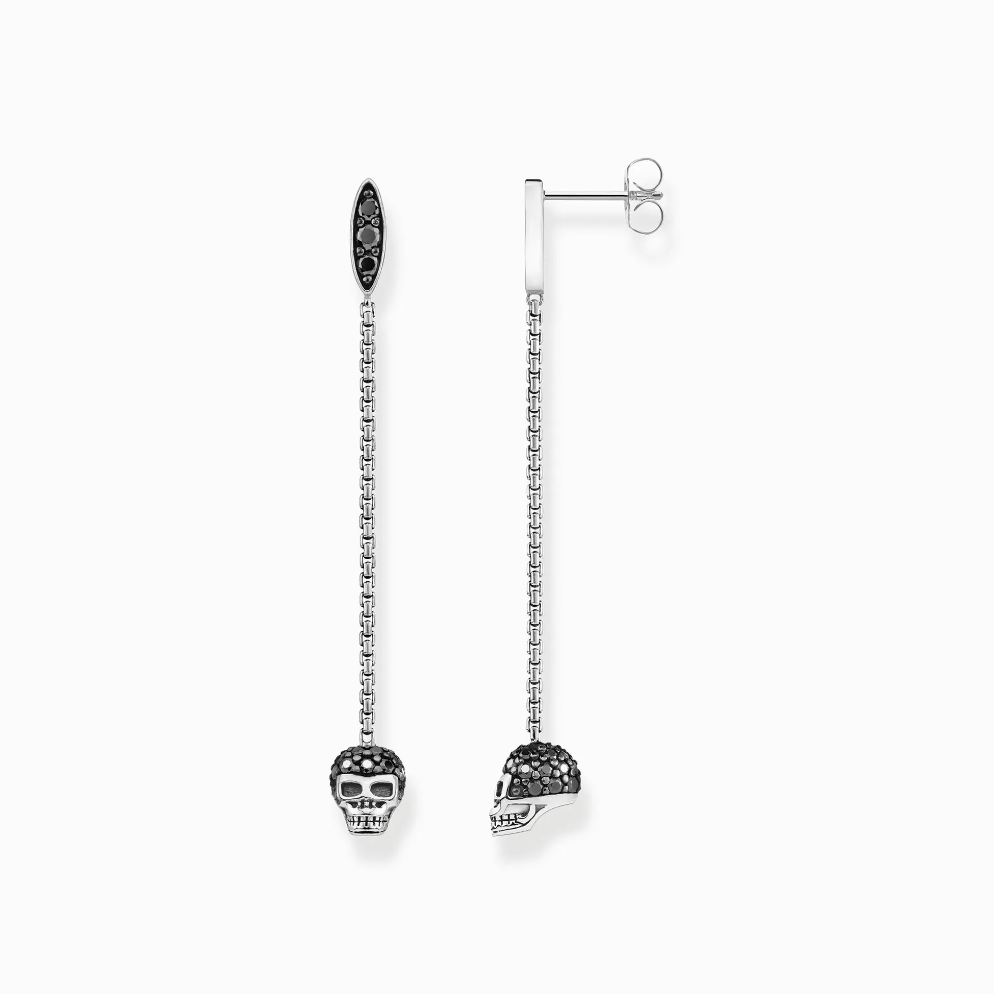 Store Boucles d'oreilles tête de mort Femme Clous D'oreilles