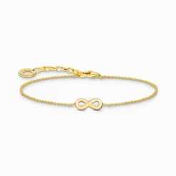 Cheap Bracelet à breloque Infinity, doré Femme Bracelets|Placage Or 18 Carats - Argent 925