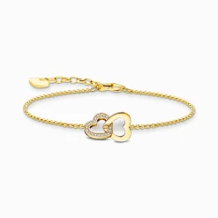 Cheap Bracelet à cœurs entrelacés, doré Femme Bracelets