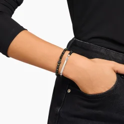 Flash Sale Bracelet à graver avec des Beads en obsidienne Femme Bracelets|Bracelets