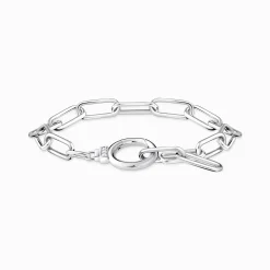 Fashion Bracelet à maillons avec fermoir en forme d’anneau argent Femme Bracelets|Argent 925