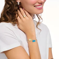 Cheap Bracelet avec Ours d’or blanc, perle et pierre, argent Femme Bracelets|Argent 925