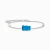 Best Sale Bracelet avec Ours d’or bleu, perle et pierre, argent Femme Bracelets|Argent 925