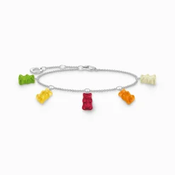 Best Bracelet avec 5Ours d’or colorés, argent Femme Bracelets|Argent 925