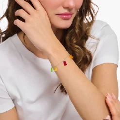 Best Bracelet avec 5Ours d’or colorés, argent Femme Bracelets|Argent 925