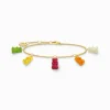 Best Bracelet avec 5Ours d’or colorés, doré Femme Bracelets|Placage Or 18 Carats - Argent 925