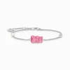 Best Sale Bracelet avec Ours d’Or rose, perle et pierre, argent Femme Bracelets|Argent 925