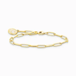 Sale Bracelet Charm avec blanc Coin plaqué or Femme Charm Bracelets|Charm Bracelets