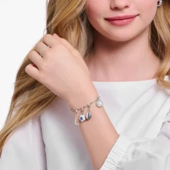 Sale Bracelet Charm avec blanc Coin argent Femme Charm Bracelets|Charm Bracelets