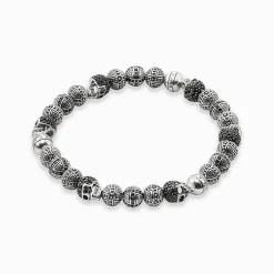 Shop Bracelet croix et tête de mort Femme Bracelets|Bracelets