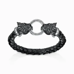 Clearance Bracelet cuir Black Cat Femme Bracelets|Bracelets