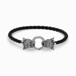 Store Bracelet cuir Black Cat Femme Bracelets|Bracelets
