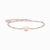 Flash Sale Bracelet cœur avec perles or rose Femme Bracelets|Placage Or Rose 18 Carats - Argent 925