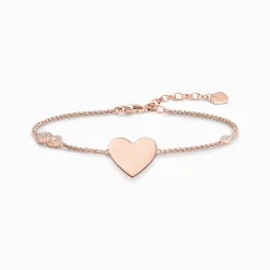 Discount Bracelet cœur et infini Femme Bracelets|Placage Or Rose 18 Carats - Argent 925