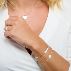 Cheap Bracelet cœur et Infinity argent Femme Bracelets
