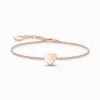 Clearance Bracelet cœur or rose Femme Bracelets|Placage Or Rose 18 Carats - Argent 925