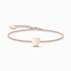 Clearance Bracelet cœur or rose Femme Bracelets|Placage Or Rose 18 Carats - Argent 925